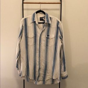Vintage Wrangler western denim button down shirt